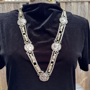 Marie Munier Elegant Silver Antique Roman Coin custom Necklace